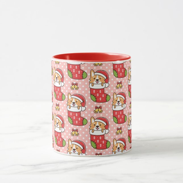 Cute Christmas Corgi Mug (Center)