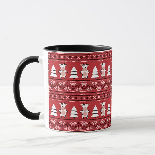 Cute Christmas Cow Mug (Left)
