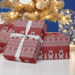 Cute Christmas Cow Wrapping Paper