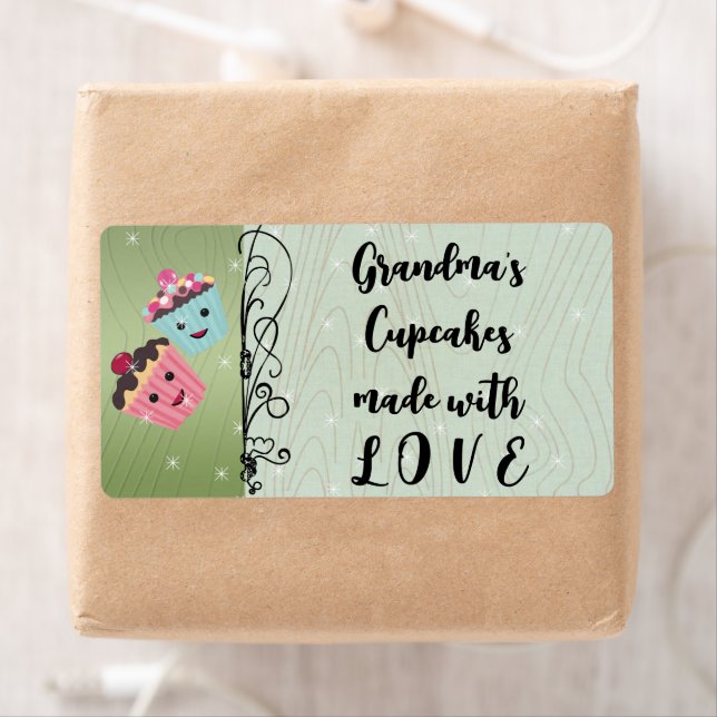 Cute Christmas Cupcakes Address Label (Insitu)