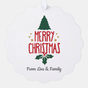 Cute Christmas custom Ornament Card