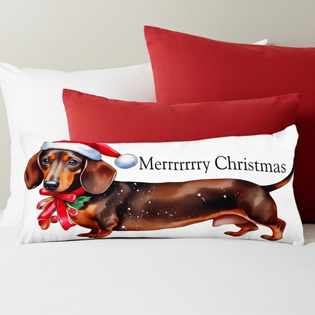 Cute Christmas dachshund custom Body Cushion (Creator Uploaded)