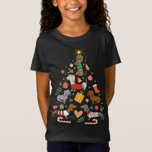 Cute Christmas Dachshund Tree Clothes Dog Lover Ho T-Shirt
