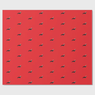 cute christmas dachshund  wrapping paper