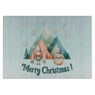 Cute christmas decorative cutting board