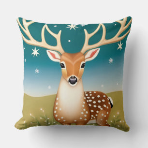 Cute christmas deer cushion