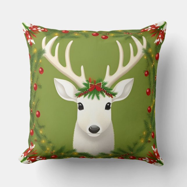 Cute christmas deer  cushion (Front)