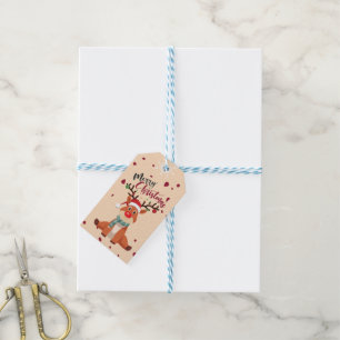 Cute Christmas deer Gift Tags