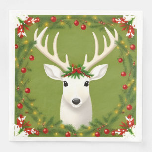 Cute christmas deer napkin