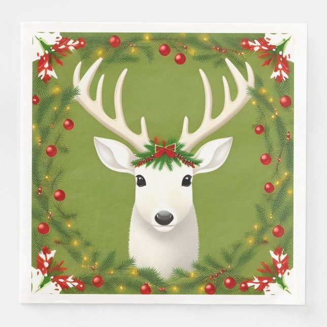 Cute christmas deer  napkin (Front)