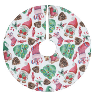 Cute Christmas Design Brushed Polyester Tree Skirt