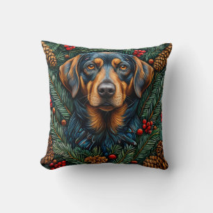 Cute christmas dog cushion