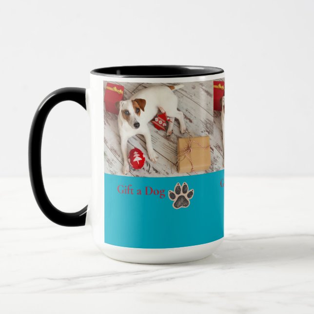 Cute Christmas Dog Gift Mug (Left)
