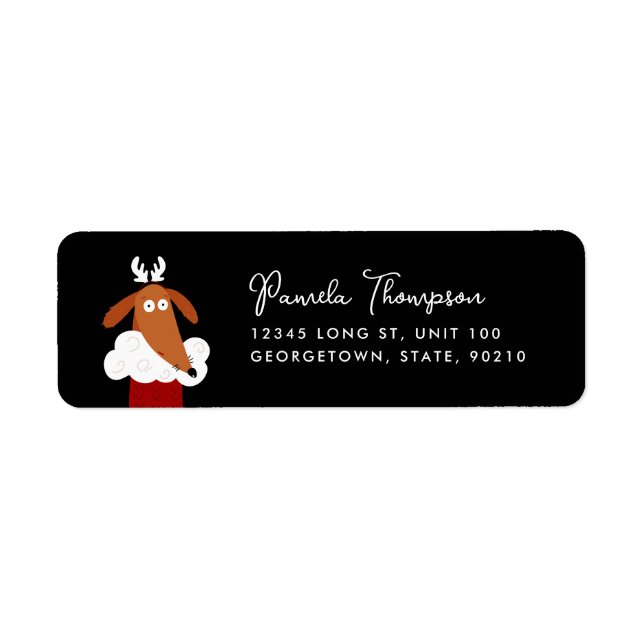 Cute Christmas Dog in Red Stocking Customisable (Front)