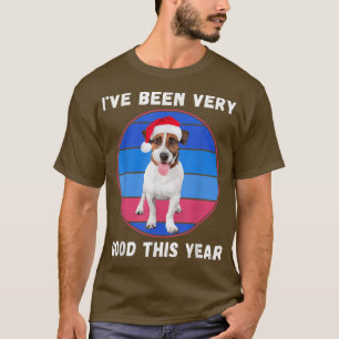 Cute Christmas Dog Lovers Jack Russell in a Santa T-Shirt