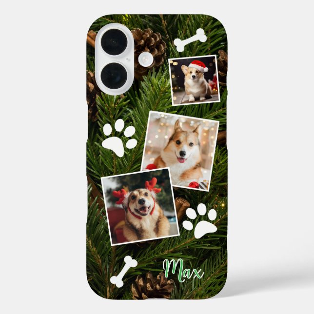 Cute Christmas Dog Phone Case, Simple Customisable Case-Mate iPhone Case (Back)