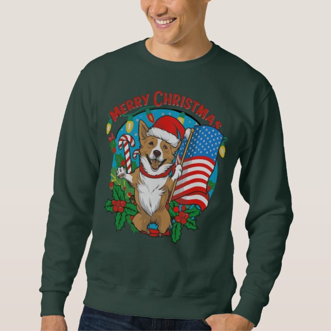 Cute Christmas Dog Sweatshirt (Front)