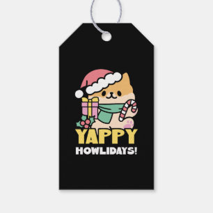 Cute Christmas Dog - Yappy Howlidays Gift Tags