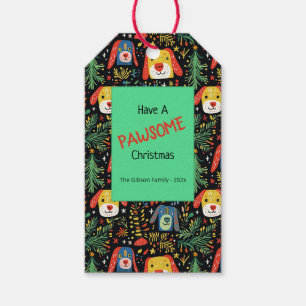 Cute Christmas Dogs Gift Tags