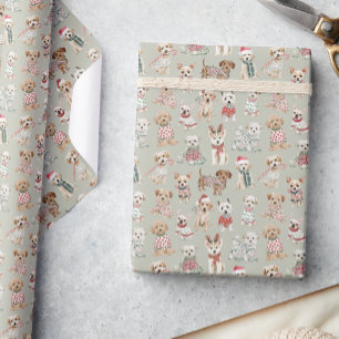 Cute Christmas Dogs Wrapping Paper