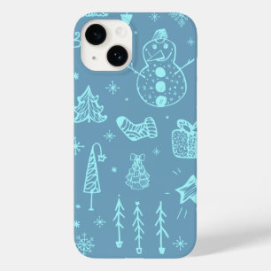 Cute Christmas Doodle Drawing Illustration   Case-Mate iPhone 14 Case