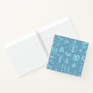Cute Christmas Doodle Drawing Illustration Notebook