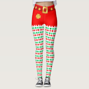 Cute Christmas dotted leggings