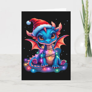 Cute Christmas Dragon  Card