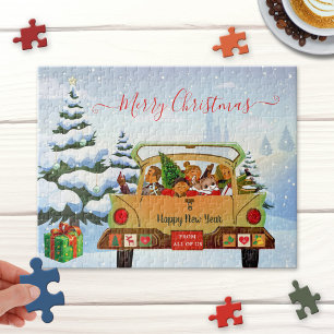 Cute Christmas Driving Home Puzzle