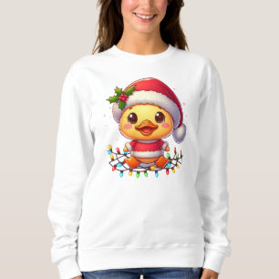 Cute Christmas Duck Cartoon Santa-68362 Sweatshirt