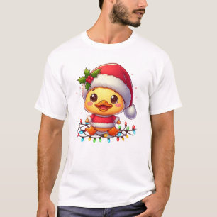 Cute Christmas Duck Cartoon Santa-68362 T-Shirt