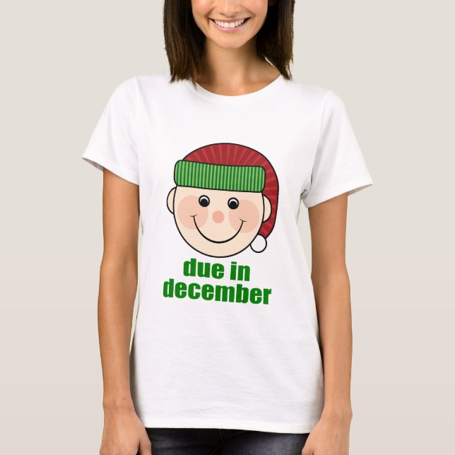 Cute Christmas Due In December T-shirt (Front)