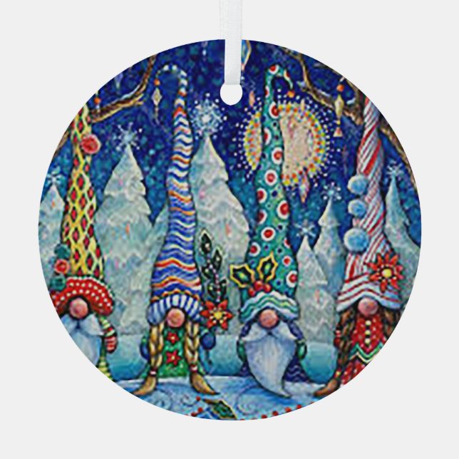 Cute Christmas Dwarf Holiday Ornament (Back)