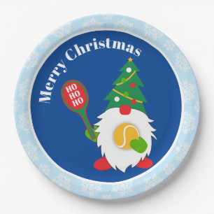 🎾Cute Christmas Dwarf with tennis ball Paper Pl Plate