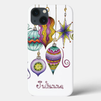 Cute Christmas, Elegant and Fancy Glass Ornaments iPhone 13 Case