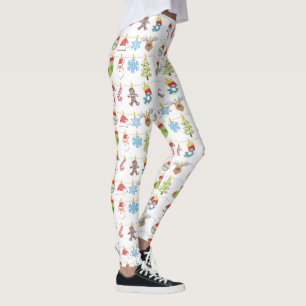 Cute Christmas Elements Pattern ID729 Leggings