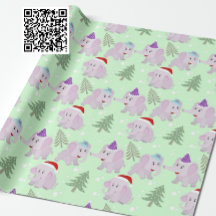 Cute Christmas Elephants Pattern