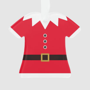 Cute Christmas Elf Suit Figurine Personalised Ornament