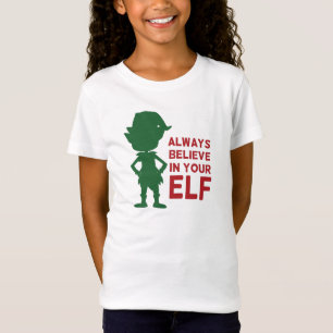 Cute Christmas Elf Xmas Green Red Self Love T-Shirt