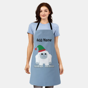 Cute Christmas Elf Yeti Apron