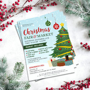 Cute Christmas Fair & Market Holiday Event Flyer
