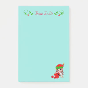 Cute Christmas Fairy Elf Things To Do Post-it Note