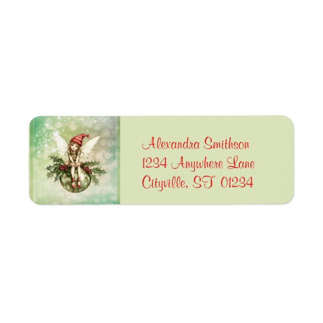 Cute Christmas Fairy on an Ornament (Front)