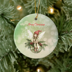 Cute Christmas Fairy on an Ornament