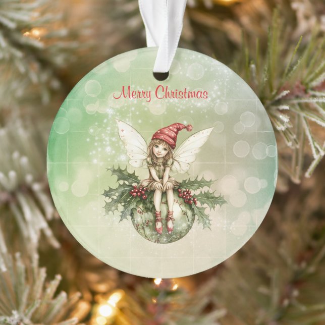 Cute Christmas Fairy on an Ornament (Tree)