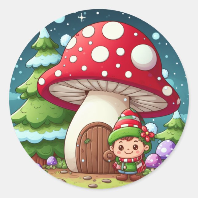 Cute Christmas forest sticker fun (Front)