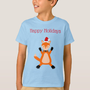 Cute Christmas Fox Custom T-Shirt