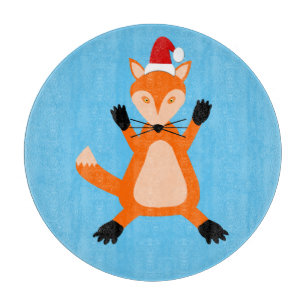 Cute Christmas Fox Cutting Board