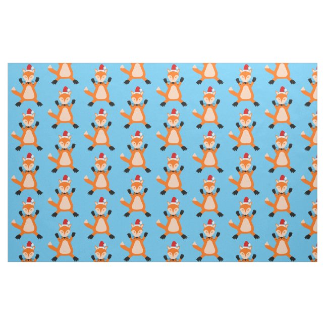 Cute Christmas Fox Fabric (Fat Quarter)
