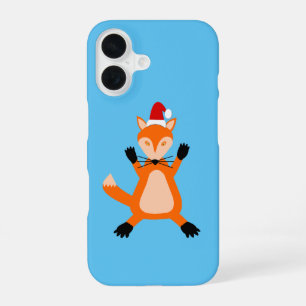 Cute Christmas Fox iPhone 16 Case